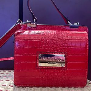 Brand new never worn Valentino milano bag with crocodile style red leather